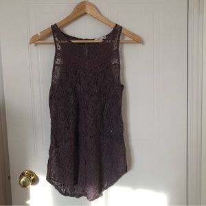 American Eagle Purple Lace Top